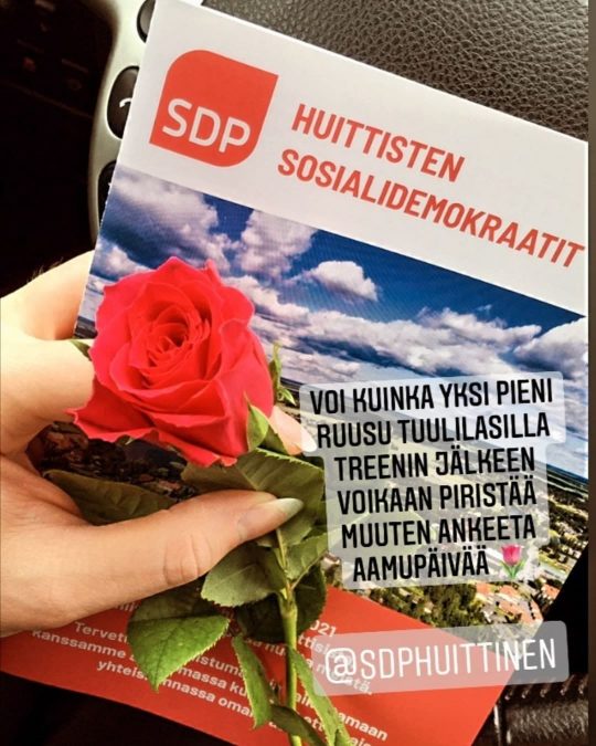 Palaute äänestäjältä: voi kuinka yksi pieni ruusu tuulilasilla treenin jälkeen voikaan piristää muuten ankeata aamupäivää